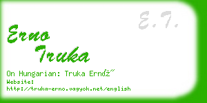 erno truka business card